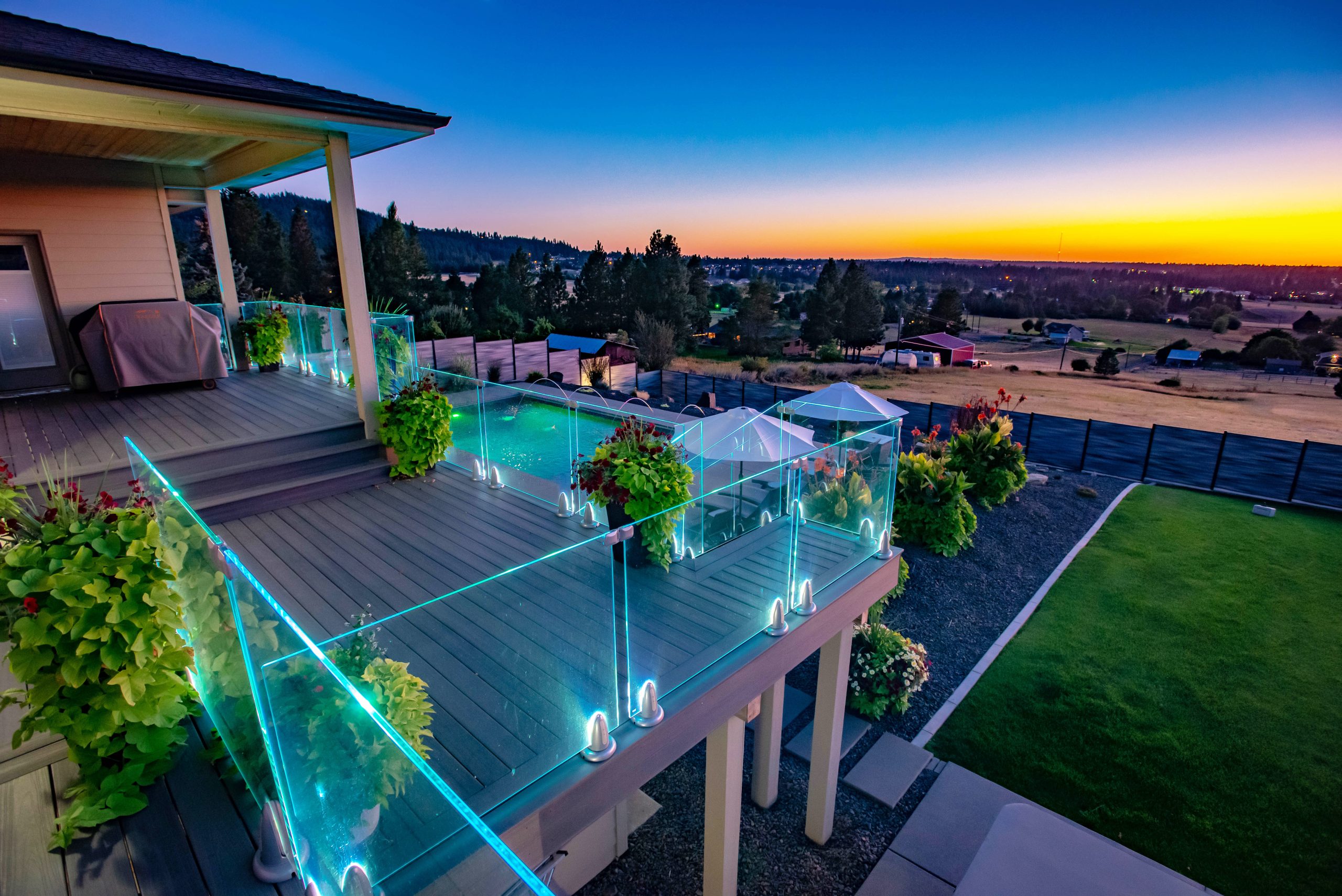 crystal glass railing